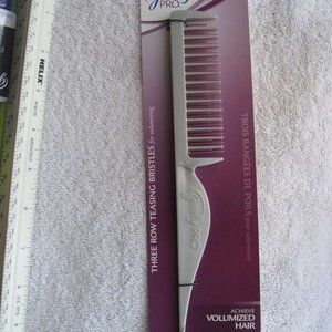 Goody Pro Volumized Hair Three Row Teasing Bristles Comb Tail Tease Smooth Salon